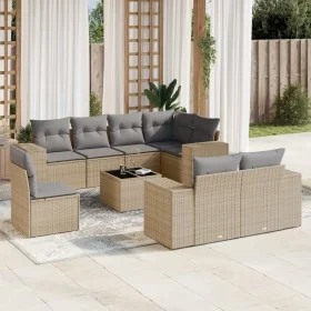 9-piece garden sofa set with beige synthetic rattan cushions by , Garden sets - Ref: Foro24-3222848, Price: 634,67 €, Discoun...