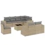 9-piece garden sofa set with beige synthetic rattan cushions by , Garden sets - Ref: Foro24-3222848, Price: 634,67 €, Discoun...