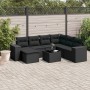 Set de sofás de jardín 8 piezas y cojines ratán sintético negro de , Conjuntos de jardín - Ref: Foro24-3222904, Precio: 519,7...
