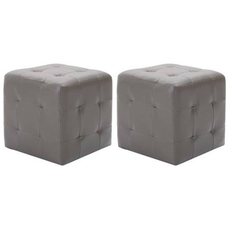 Nightstands 2 units gray synthetic leather 30x30x30 cm by vidaXL, Nightstands - Ref: Foro24-249013, Price: 83,42 €, Discount: %