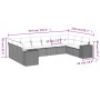 Gartensofa-Set 10-teilig mit schwarzen synthetischen Rattankissen von , Gartensets - Ref: Foro24-3223064, Preis: 679,52 €, Ra...