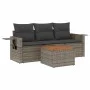 4-piece garden sofa set and gray synthetic rattan cushions by , Modular outdoor sofas - Ref: Foro24-3224436, Price: 240,21 €,...