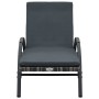 Anthrazitgraue Sonnenliegen aus synthetischem Rattan mit Tisch von vidaXL, Liegen - Ref: Foro24-47747, Preis: 338,35 €, Rabat...