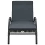 Anthrazitgraue Sonnenliegen aus synthetischem Rattan mit Tisch von vidaXL, Liegen - Ref: Foro24-47747, Preis: 345,81 €, Rabat...