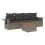 Garden sofa set with cushions 5 pieces gray synthetic rattan by , Modular outdoor sofas - Ref: Foro24-3224443, Price: 291,04 ...