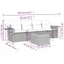 Garden sofa set with cushions 5 pieces gray synthetic rattan by , Modular outdoor sofas - Ref: Foro24-3224443, Price: 291,04 ...