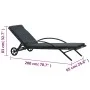 Anthracite gray synthetic rattan sun loungers with table by vidaXL, Loungers - Ref: Foro24-47747, Price: 357,51 €, Discount: %