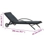 Anthrazitgraue Sonnenliegen aus synthetischem Rattan mit Tisch von vidaXL, Liegen - Ref: Foro24-47747, Preis: 338,35 €, Rabat...