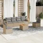 7-piece garden sofa set and beige synthetic rattan cushions by , Modular outdoor sofas - Ref: Foro24-3224512, Price: 419,68 €...
