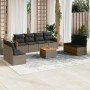 9-piece garden furniture set and gray synthetic rattan cushions by , Modular outdoor sofas - Ref: Foro24-3224527, Price: 497,...