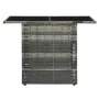 3-teiliges Gartentisch- und Stühle-Set mit grauen synthetischen Rattankissen von vidaXL, Gartensets - Ref: Foro24-47745, Prei...