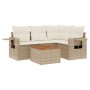 Garden sofa set with cushions 5 pieces beige synthetic rattan by , Modular outdoor sofas - Ref: Foro24-3224546, Price: 345,25...