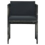 Set mesa y sillas jardín 3 pzas y cojines ratán sintético gris de vidaXL, Conjuntos de jardín - Ref: Foro24-47745, Precio: 22...