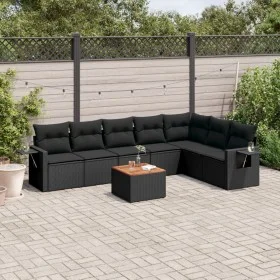 8-piece garden sofa set and black synthetic rattan cushions by , Modular outdoor sofas - Ref: Foro24-3224592, Price: 519,25 €...