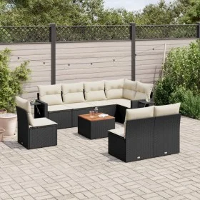 8-piece garden sofa set and black synthetic rattan cushions by , Modular outdoor sofas - Ref: Foro24-3224600, Price: 512,65 €...