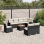 8-piece garden sofa set and black synthetic rattan cushions by , Modular outdoor sofas - Ref: Foro24-3224600, Price: 493,40 €...