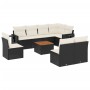 8-piece garden sofa set and black synthetic rattan cushions by , Modular outdoor sofas - Ref: Foro24-3224600, Price: 493,40 €...