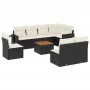 8-piece garden sofa set and black synthetic rattan cushions by , Modular outdoor sofas - Ref: Foro24-3224600, Price: 512,65 €...