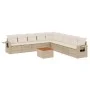 Gartensofa-Set mit beigen Kissen, 10-teilig, synthetisches Rattan von , Modulare Sofas für den Außenbereich - Ref: Foro24-322...