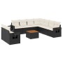 Garden sofa set 10 pieces with black synthetic rattan cushions by , Modular outdoor sofas - Ref: Foro24-3224628, Price: 580,3...