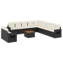 Gartensofa-Set 12-teilig mit schwarzen synthetischen Rattankissen von , Modulare Sofas für den Außenbereich - Ref: Foro24-322...