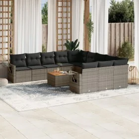 12-piece garden sofa set with gray synthetic rattan cushions by , Modular outdoor sofas - Ref: Foro24-3224793, Price: 690,60 ...