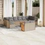 Garden sofa and cushion set 13 pieces beige synthetic rattan by , Garden sets - Ref: Foro24-3228131, Price: 826,14 €, Discoun...