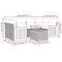 7-teiliges Garten-Essset und schwarze Kissen aus synthetischem Rattan von , Gartensets - Ref: Foro24-3227477, Preis: 398,11 €...