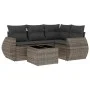 Garden sofa set with cushions 5 pieces gray synthetic rattan by , Garden sets - Ref: Foro24-3221319, Price: 343,71 €, Discoun...
