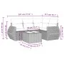 Garden sofa set with cushions 5 pieces gray synthetic rattan by , Garden sets - Ref: Foro24-3221319, Price: 343,71 €, Discoun...