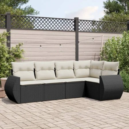 5-piece garden furniture set and black synthetic rattan cushions by , Garden sets - Ref: Foro24-3221325, Price: 345,65 €, Dis...