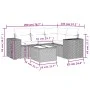 Garden sofa set with cushions 5 pieces gray synthetic rattan by , Modular outdoor sofas - Ref: Foro24-3222519, Price: 345,67 ...