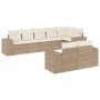 Gartensofa-Set mit beigen Kissen 8 Stück PE-Rattan von , Gartensets - Ref: Foro24-3222817, Preis: 594,26 €, Rabatt: %