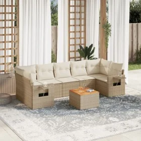 Garden sofa set with beige cushions 8 pcs PE rattan by , Modular outdoor sofas - Ref: Foro24-3224476, Price: 559,10 €, Discou...