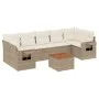 Garden sofa set with beige cushions 8 pcs PE rattan by , Modular outdoor sofas - Ref: Foro24-3224476, Price: 559,10 €, Discou...