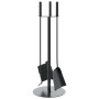 Set de herramientas para chimenea 4 piezas acero 22x59 cm