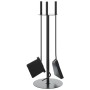 Set de herramientas para chimenea 4 piezas acero 22x59 cm