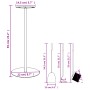 Set de herramientas para chimenea 4 piezas acero 22x59 cm