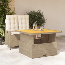 2-piece garden dining set with beige synthetic rattan cushions by , Garden sets - Ref: Foro24-3277475, Price: 333,38 €, Disco...