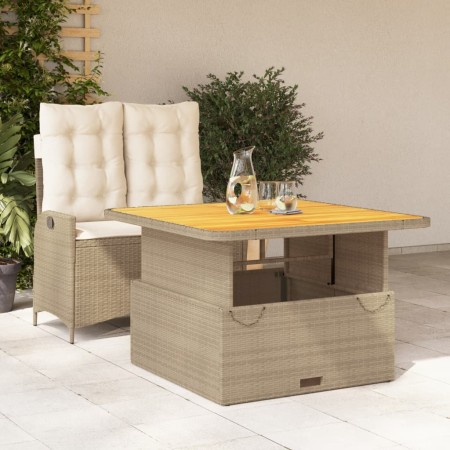 2-piece garden dining set with beige synthetic rattan cushions by , Garden sets - Ref: Foro24-3277475, Price: 328,90 €, Disco...
