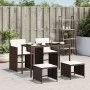 Set comedor de jardín 5 piezas y cojines ratán sintético marrón de , Conjuntos de jardín - Ref: Foro24-365082, Precio: 194,79...