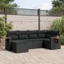6-piece garden sofa set and black synthetic rattan cushions by , Garden sets - Ref: Foro24-3227014, Price: 409,04 €, Discount: %