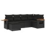 6-piece garden sofa set and black synthetic rattan cushions by , Garden sets - Ref: Foro24-3227014, Price: 394,41 €, Discount: %