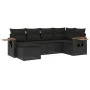 6-piece garden sofa set and black synthetic rattan cushions by , Garden sets - Ref: Foro24-3227014, Price: 409,04 €, Discount: %