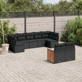 8-piece garden sofa set and black synthetic rattan cushions by , Garden sets - Ref: Foro24-3227966, Price: 562,87 €, Discount: %