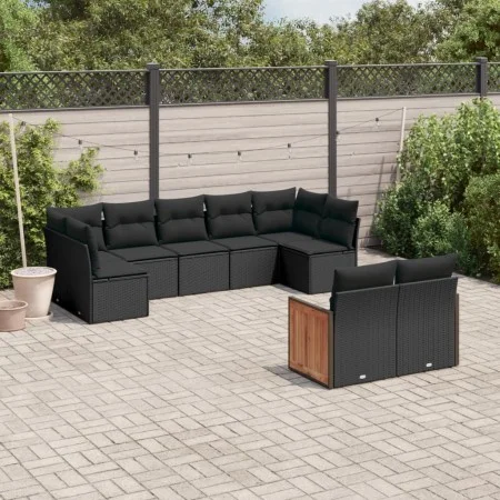 8-piece garden sofa set and black synthetic rattan cushions by , Garden sets - Ref: Foro24-3227966, Price: 572,72 €, Discount: %