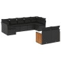 Set de sofás de jardín 8 piezas y cojines ratán sintético negro de , Conjuntos de jardín - Ref: Foro24-3227966, Precio: 563,6...