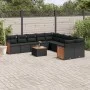 11-piece garden sofa set and black synthetic rattan cushions by , Garden sets - Ref: Foro24-3228036, Price: 690,20 €, Discoun...