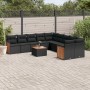 11-teiliges Gartensofa-Set und schwarze synthetische Rattankissen von , Gartensets - Ref: Foro24-3228036, Preis: 673,40 €, Ra...