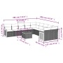 11-teiliges Gartensofa-Set und schwarze synthetische Rattankissen von , Gartensets - Ref: Foro24-3228036, Preis: 673,40 €, Ra...
